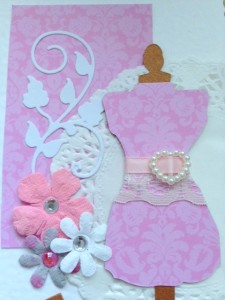 handmade card mannequin detail