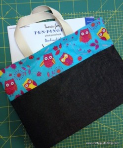 book bag tutorial owl bag finish