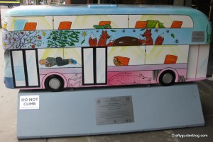 childhood on a bus sculpture