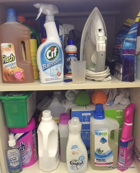 getting organised utility room cleaning cupboard after