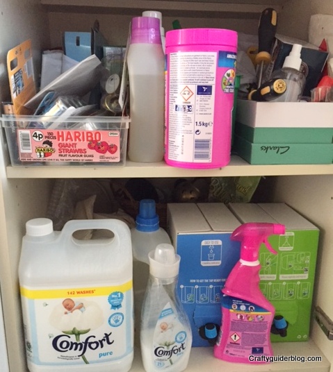 getting organised utility room cleaning cupboard before